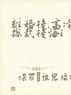 离婚后,高冷女总裁后悔i