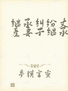 继承纠纷丈夫遗产妻子继承