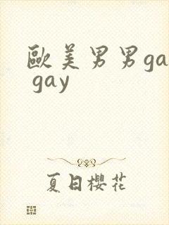 欧美男男gay gay