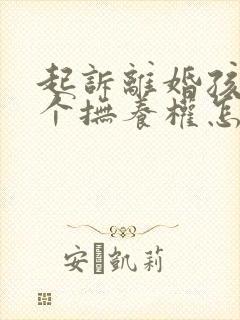 起诉离婚孩子两个抚养权怎么判