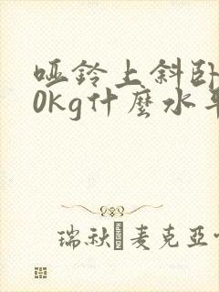 哑铃上斜卧推40kg什么水平