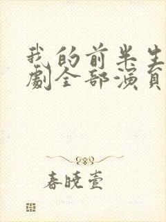 我的前半生电视剧全部演员表