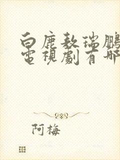 白鹿敖瑞鹏演的电视剧有哪些