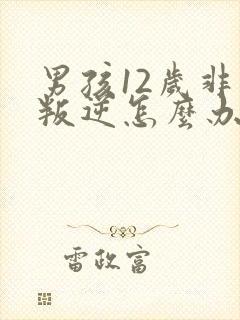 男孩12岁非常叛逆怎么办