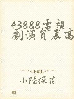 43888电视剧演员表高清版