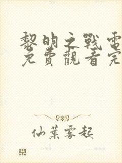 黎明之战电视剧免费观看完整版高清封面