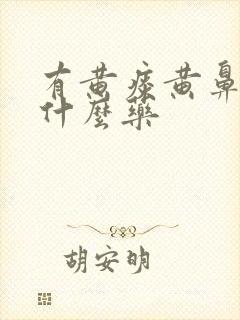 有黄痰黄鼻涕吃什么药