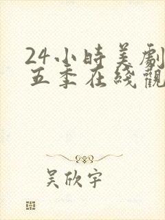 24小时美剧第五季在线观看全集免费高清