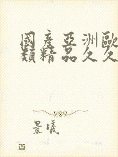 国产亚洲欧美另类精品久久