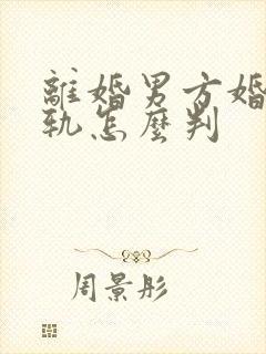 离婚男方婚内出轨怎么判