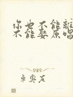 你也不能离我也不能娶原唱是谁唱的