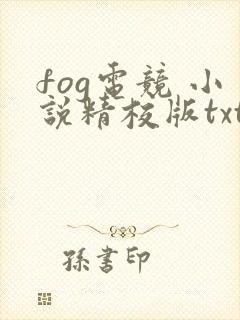 fog电竞 小说精校版txt封面