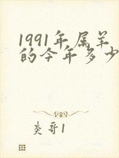 1991年属羊的今年多少岁了