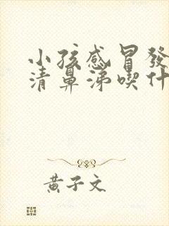 小孩感冒发烧流清鼻涕吃什么药封面