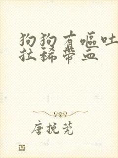 狗狗有呕吐物和拉稀带血