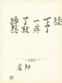 蹲了一下膝盖突然就疼了封面