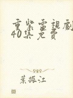 重紫电视剧全集40集免费封面