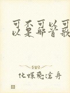 可不可以可不可以是哪首歌的歌词