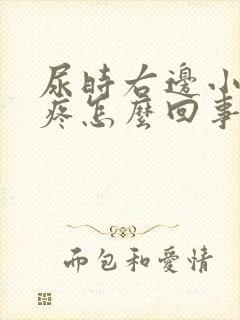 尿时右边小肚子疼怎么回事封面