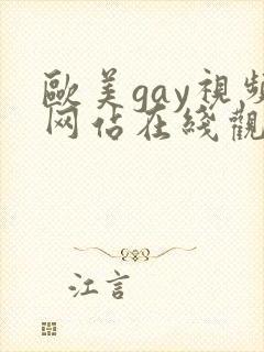 欧美gay视频网站在线观看