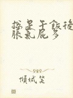 总是午饭后肚子胀气屁多封面