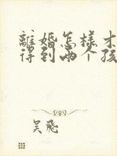 离婚怎样才可以得到两个孩子的抚养权