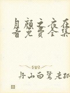 月颜之夜在线观看免费全集电视剧