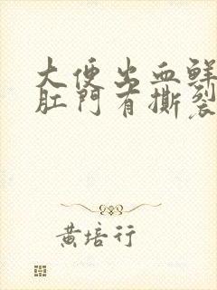 大便出血鲜红色肛门有撕裂感