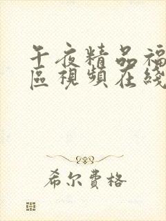 午夜精品福利一区视频在线观看