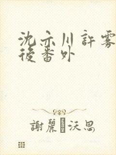 沈亦川许雾结局后番外