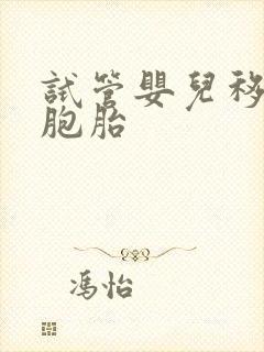 试管婴儿移植双胞胎