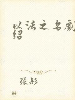 以法之名剧情介绍