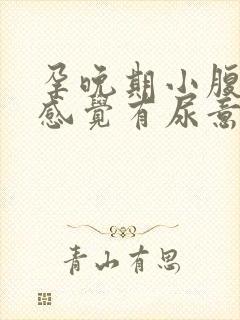 孕晚期小腹下坠感觉有尿意