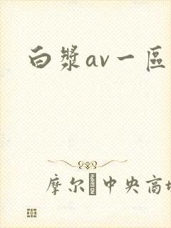 白浆av一区