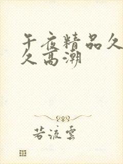 午夜精品久久久久高潮