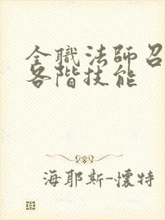 全职法师召唤系各阶技能