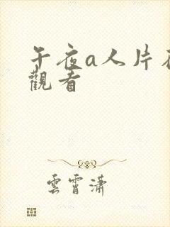 午夜a人片在线观看