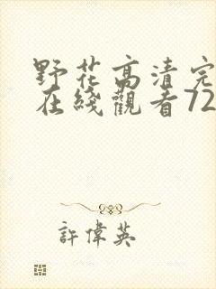 野花高清完整版在线观看720