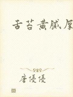 舌苔黄腻厚发暗封面