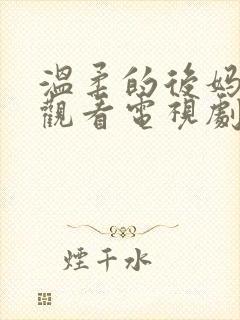 温柔的后妈在线观看电视剧免费高清完整韩剧