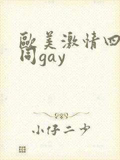 欧美激情四射男同gay