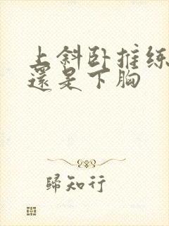 上斜卧推练上胸还是下胸