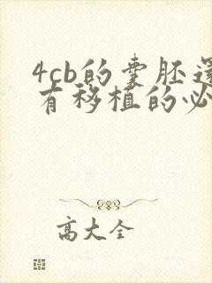 4cb的囊胚还有移植的必要吗?