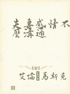 夫妻感情不好怎么沟通封面