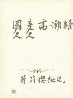 国产高潮精品久久久