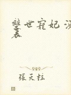 双世宠妃 演员表