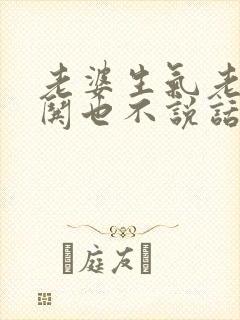 老婆生气老公不哄也不说话的心理封面