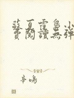 苏夏霍枭小说免费阅读无弹窗正版