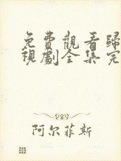 免费观看归路电视剧全集完整版封面