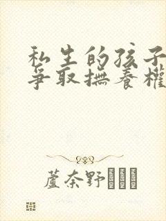 私生的孩子怎么争取抚养权封面